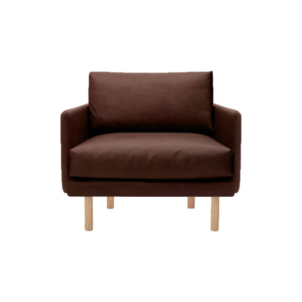 Emo Lounge Chair, Dakar Brown/naturolieret eg, Bruunmunch Furniture