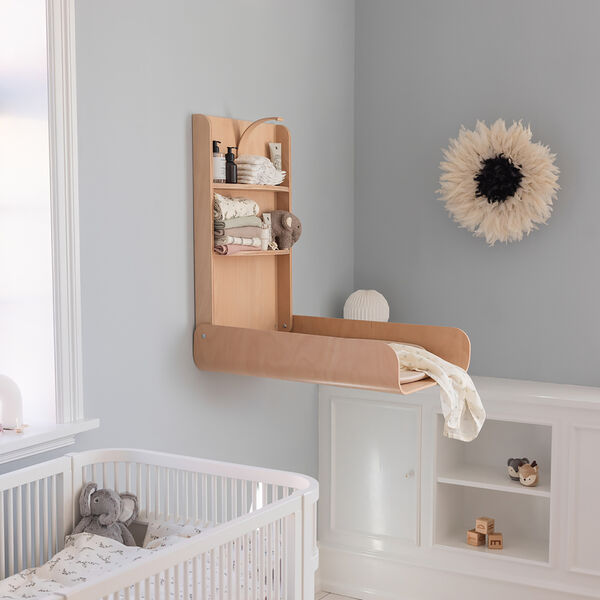 Sebra Wall Mounted Changing Table, wooden edition, Sebra