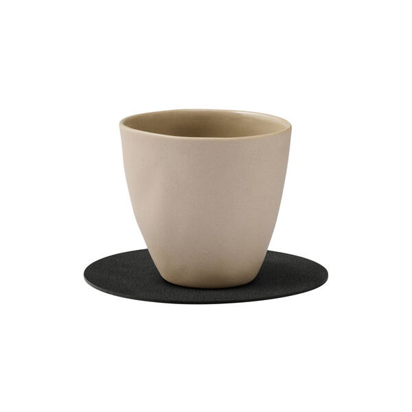 Nupo glass mat Circle, black ink, LIND DNA