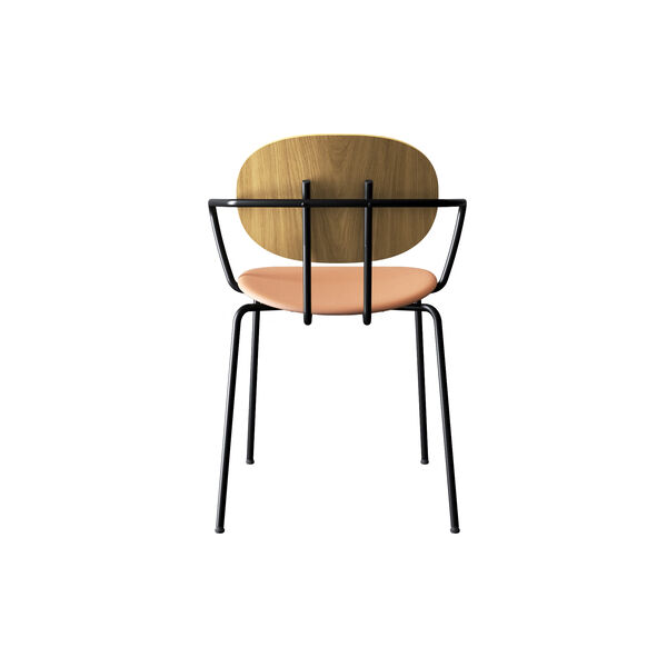 PIET HEIN Chair with Arms, oiled oak/Silk Cognac, Sibast Furniture