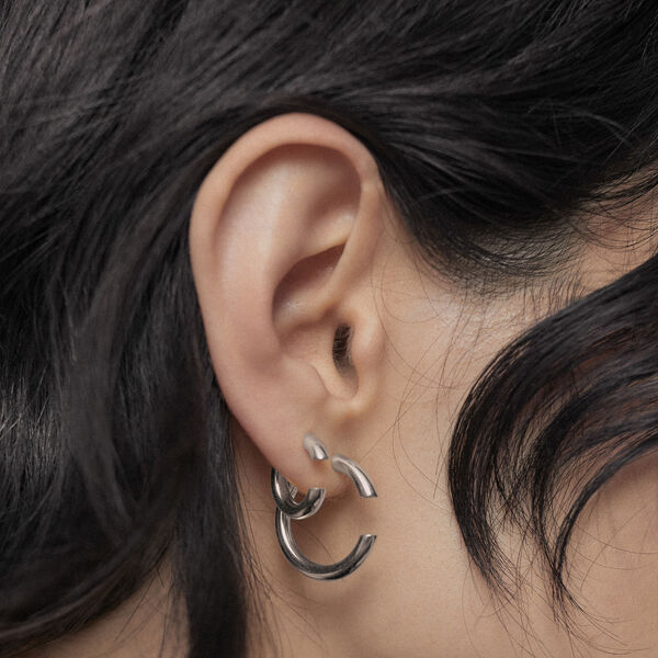 Disrupted Hoop, silver, Maria Black