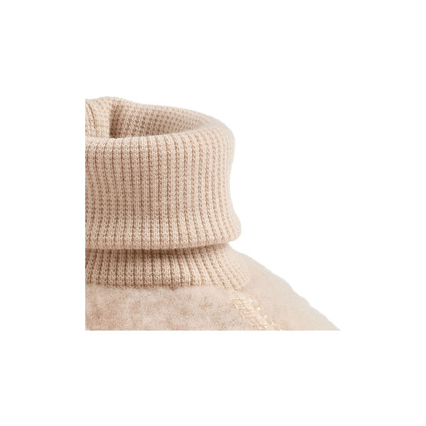 Wool Fleece Booties Lei, pale lilac, Wheat