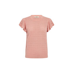 MMGanna Pattern O-Neck Knit Top, peachy, MOS MOSH