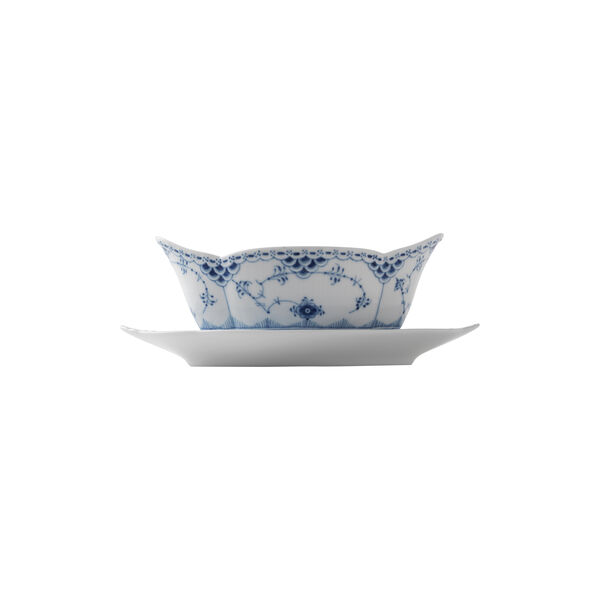 Blue Fluted Half Lace Sauce Boat 55 cl, Royal Copenhagen