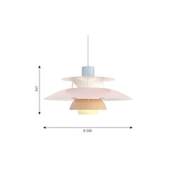 PH 5 Pastels Pendant, blue/rose/peach, Louis Poulsen