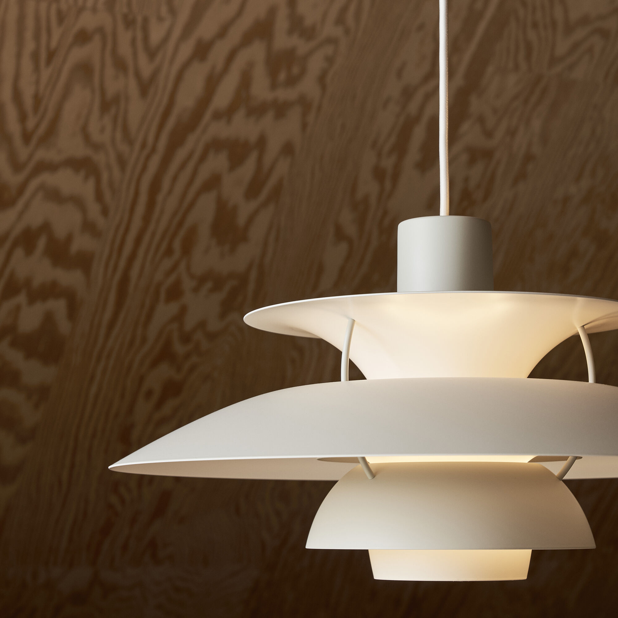 PH 5 Monochrome Pendant, monochrome pale pewter