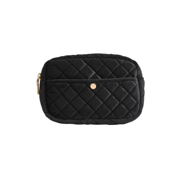 Beauty Bag Medium, black velvet Beauty Bag Medium, black velvet, Fan Palm