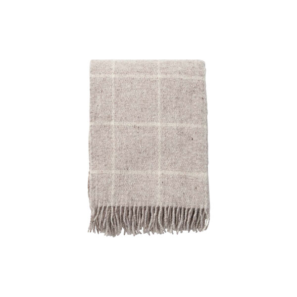 Vinga wool blanket, beige, Klippan Yllefabrik