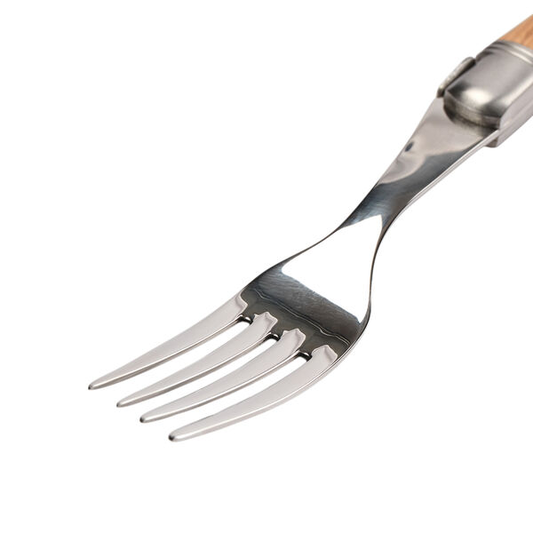 Steak Fork, olive wood, Laguiole Tradition