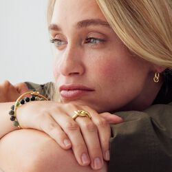 Lilou big knot ring, silver plated, Pure by Nat