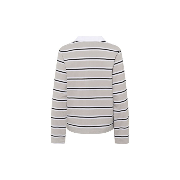 KBZuelma Striped Polo LS, zuelma stripe drizzle grey KBZuelma Striped Polo LS, zuelma stripe drizzle grey, Karen by Simonsen