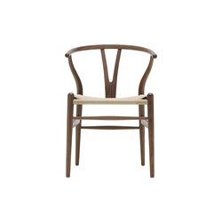 CH24 Wish Bone Chair, oiled walnut/natural, Carl Hansen & Søn