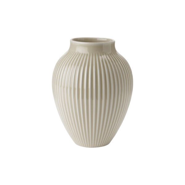 Knabstrup vase ripple, sand Knabstrup vase ripple, sand, Knabstrup Keramik