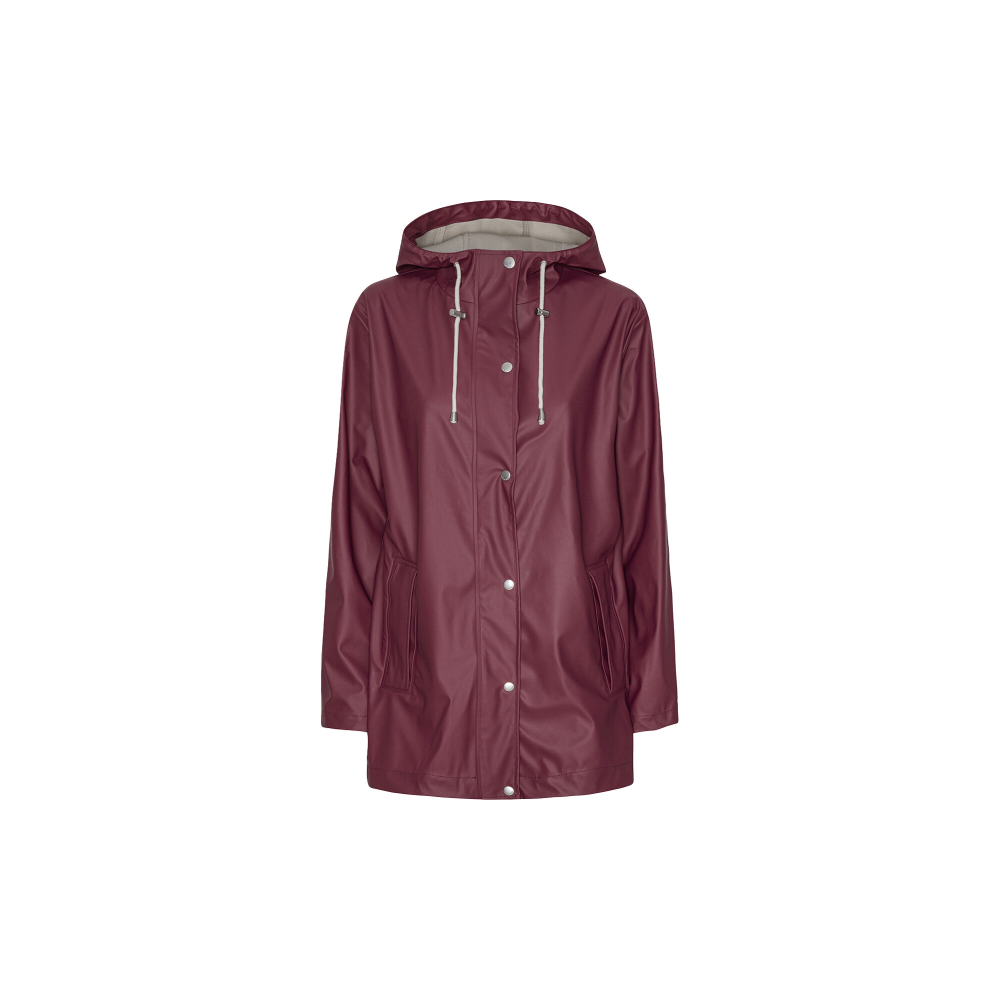 Rain Jacket maroon banner