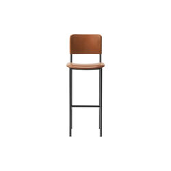 Plan Barstool Fully Upholstered, black/Max 95, Fredericia Furniture