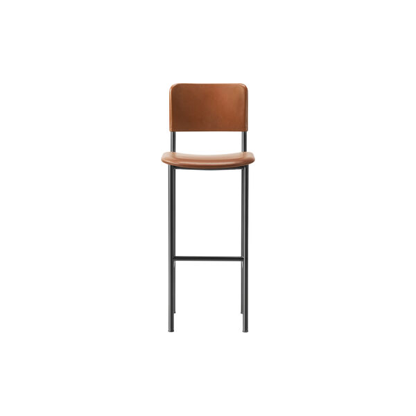 Plan Barstool Fully Upholstered, black/Max 95, Fredericia Furniture