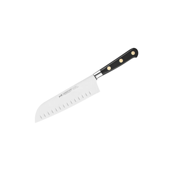 Ideal Santoku Knife, steel/black, Lion Sabatier