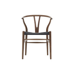 CH24 Wish Bone Chair, oiled walnut/black, Carl Hansen & S&oslash;n