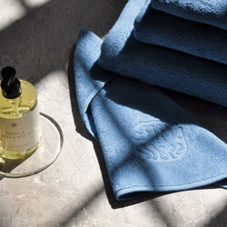 DAMASK TERRY facecloth, bright blue, Georg Jensen Damask