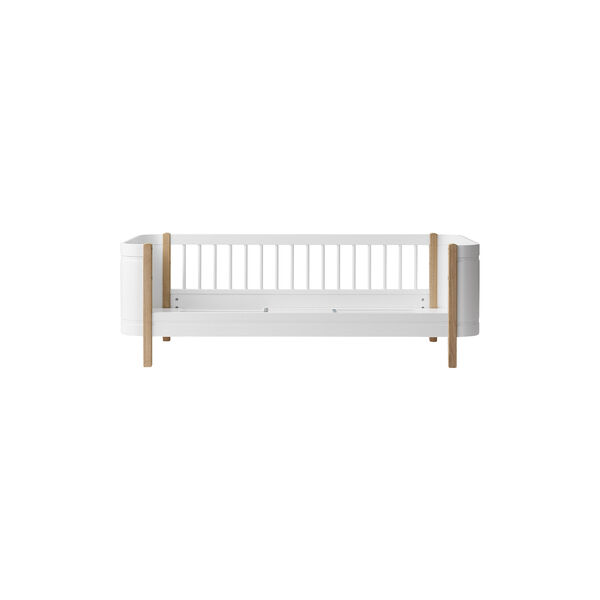 Wood Mini+ Junior Bed 68x162cm, white/oak, Oliver Furniture