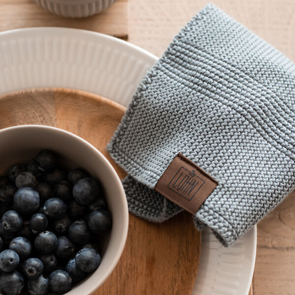 Knitted Dishcloth | Griffin Grey, By LOHN