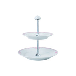 Coral Fluted Plain Blonde étagère, Royal Copenhagen