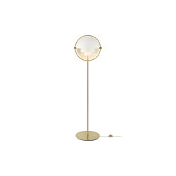 Multi-Lite Floor Lamp, white semi matt/brass, GUBI