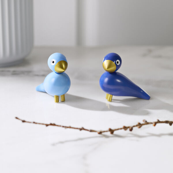 Winter birds liliput set, blue/light blue, Kay Bojesen Denmark
