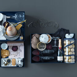 Black Fluted Mega Bowl 47 cl, Royal Copenhagen