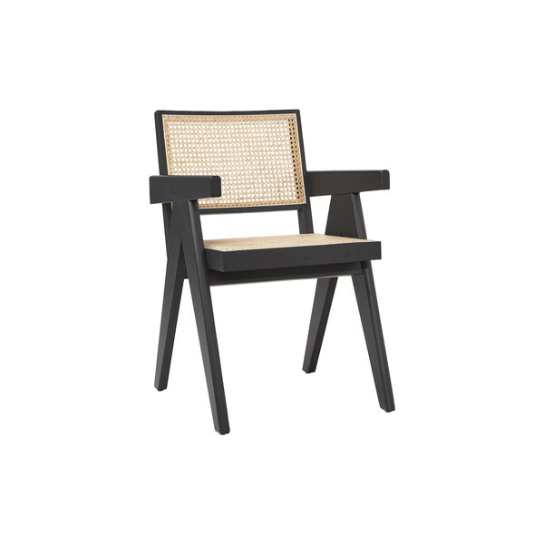 Sissi Armrest Chair, black/light beige, Westwing Collection