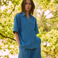 469HMNemi denim shorts, steel blue, Heartmade