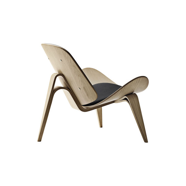 CH07 Shell Chair, white oiled oak/black, Carl Hansen & Søn