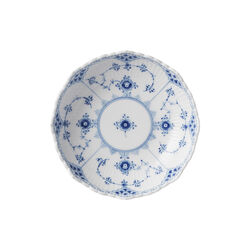 Blue Fluted Half Lace Bowl on Foot 42 cl, Royal Copenhagen