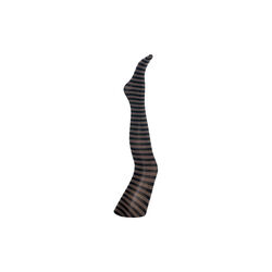 Vilma stripe tights, dark brown and black stripe, A MOÌ