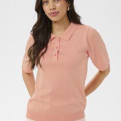 MilaSZ Polo SS Pullover, blooming dahlia melange, Saint Tropez