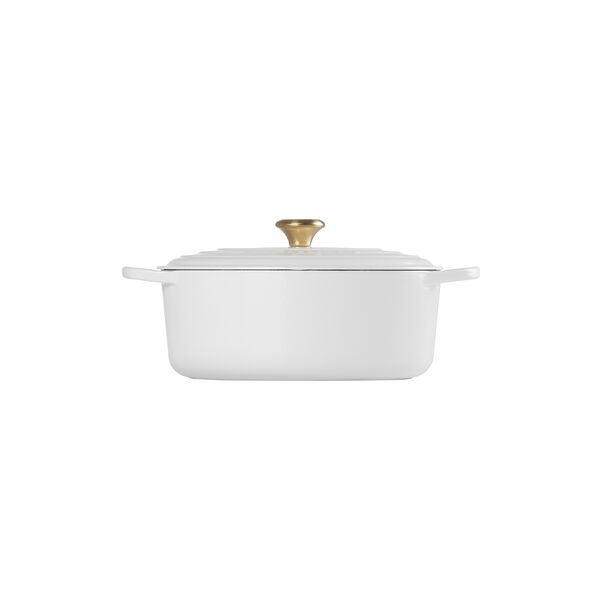 Signature cast iron oval casserole &Oslash; 31 cm, white, Le Creuset