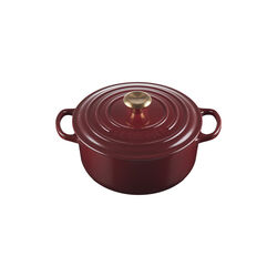 Signature round cast iron pot &Oslash; 20 cm, garnet, Le Creuset
