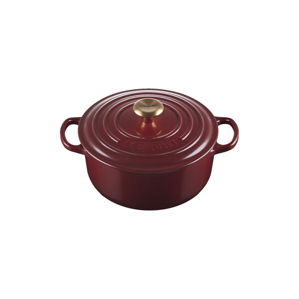 Signature round cast iron pot &Oslash; 20 cm, garnet, Le Creuset