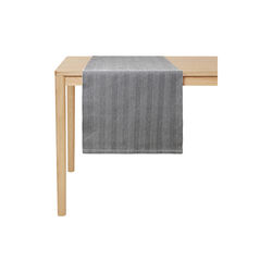 HERRINGBONE Table Runner, dark grey, Georg Jensen Damask