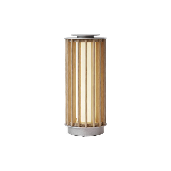 Numbra TY3 | Lacquered Oak/Tumbled Aluminium | Portable Lamp, &Tradition
