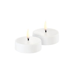 LED rechargeable maxi tealight 2 pcs, white, Uyuni Lighting