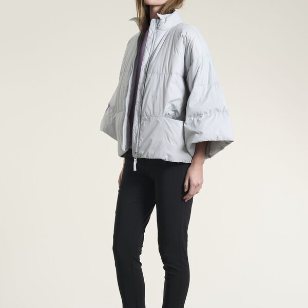 Feather down jacket with collar, tender blue, BITTE KAI RAND