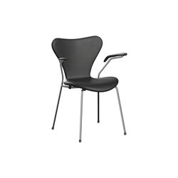 Series 7™ 3207 Fully Upholstered Chair, Essential black, Fritz Hansen