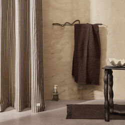 Chambray Shower Curtain, sand/black, ferm LIVING