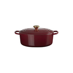 Signature cast iron oval casserole &Oslash; 31 cm, garnet, Le Creuset