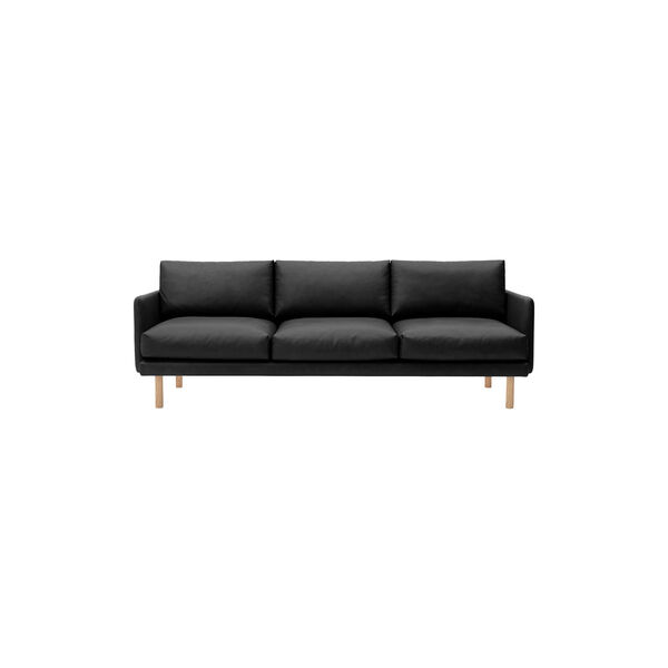 Emo 3 Seater Sofa, Dakar Black/naturolieret eg, Bruunmunch Furniture