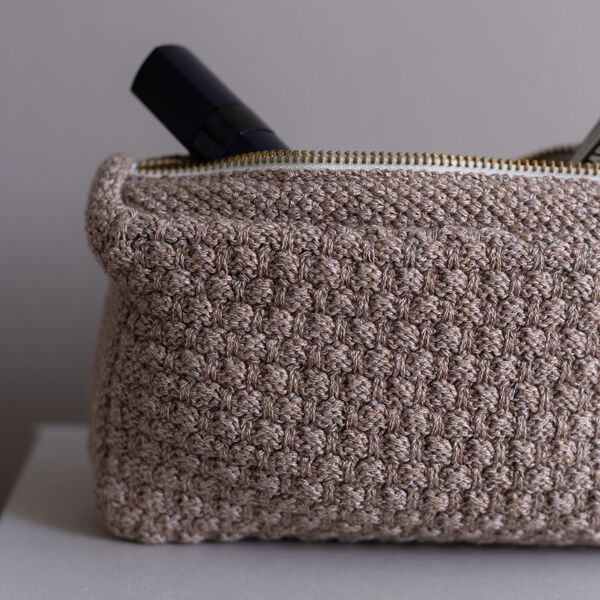 Knitted Clutch Petra, tiger melange, By LOHN
