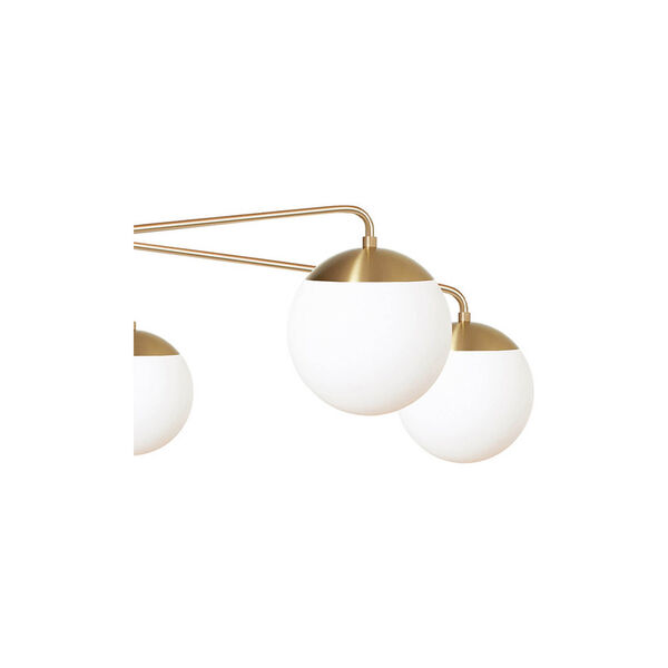 Lord Asymmetric Ceiling, brass/opal, Rubn
