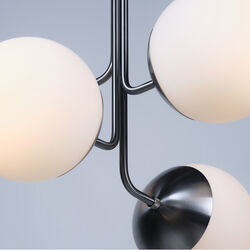 Lord Bouquet Chandelier, steel/opal, Rubn