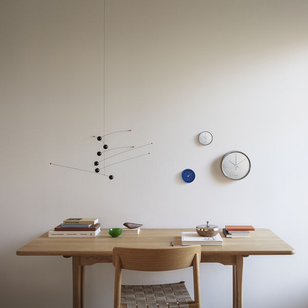 Koppel Wall Clock, polished steel, Georg Jensen